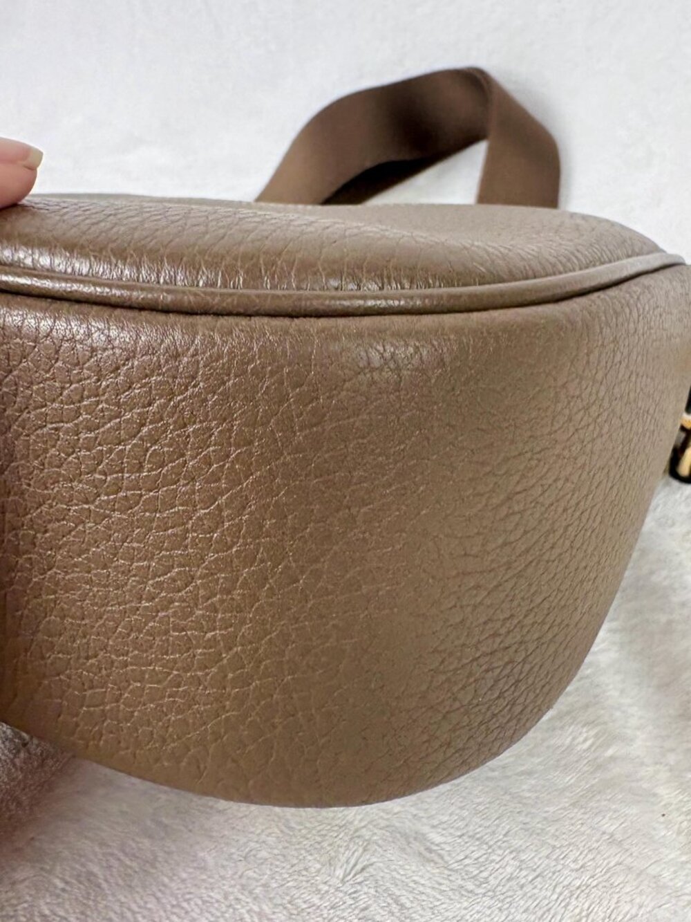 Coach NWT Amelia Pebble Leather Saddle Bag in Dark Stone - Picture 8 of 16
